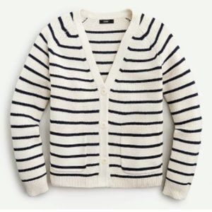 New J.Crew v-neck cardigan sweater in stripe
